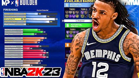 Ja Morant is definitely the best member of the team with an overall ranking of 93 in the game. . Ja morant 2k23 build